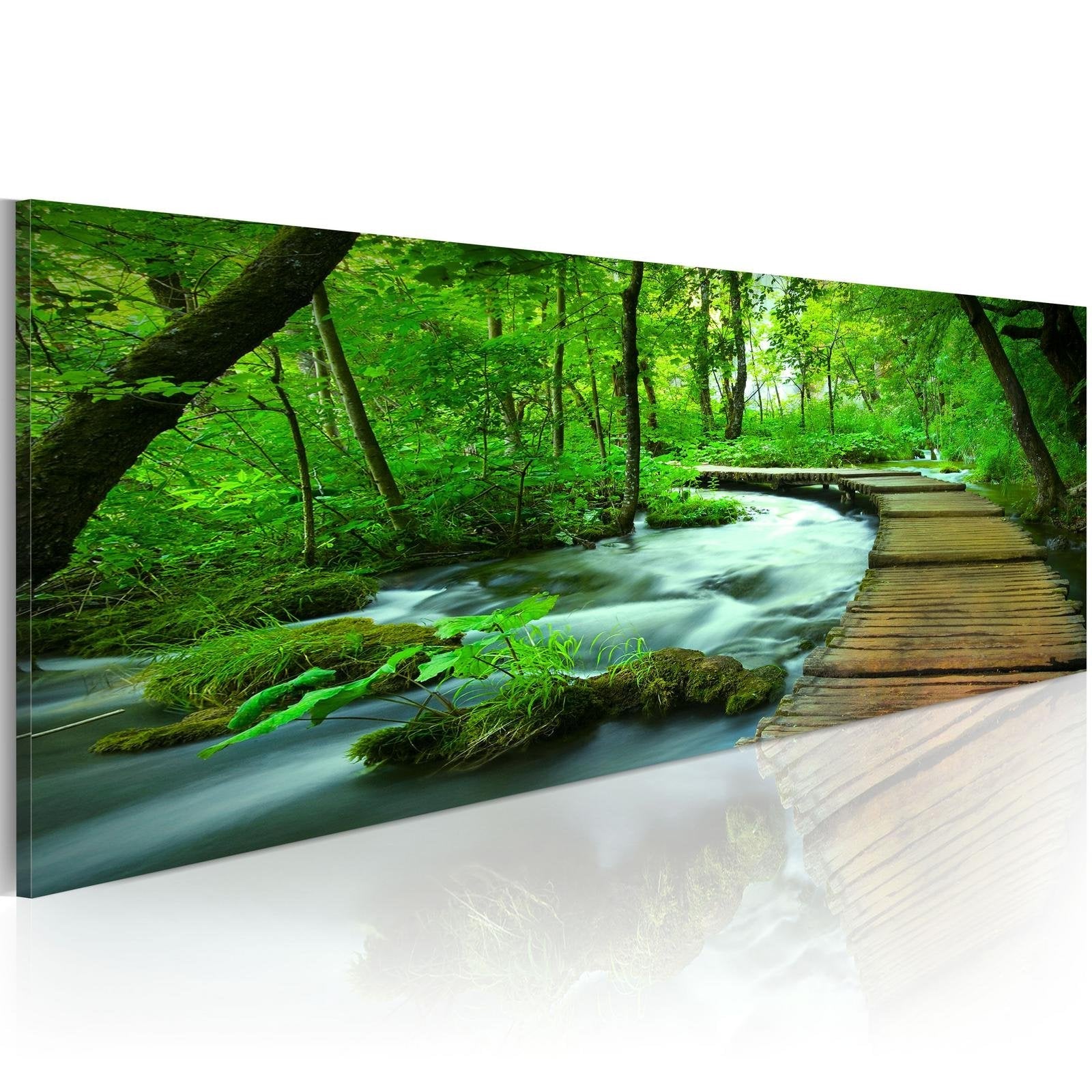 Stretched Canvas Landscape Art - Forest Broadwalk-Tiptophomedecor