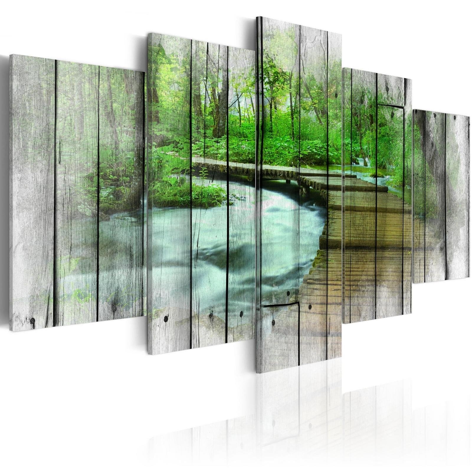 Stretched Canvas Landscape Art - Forest Of Secrets-Tiptophomedecor