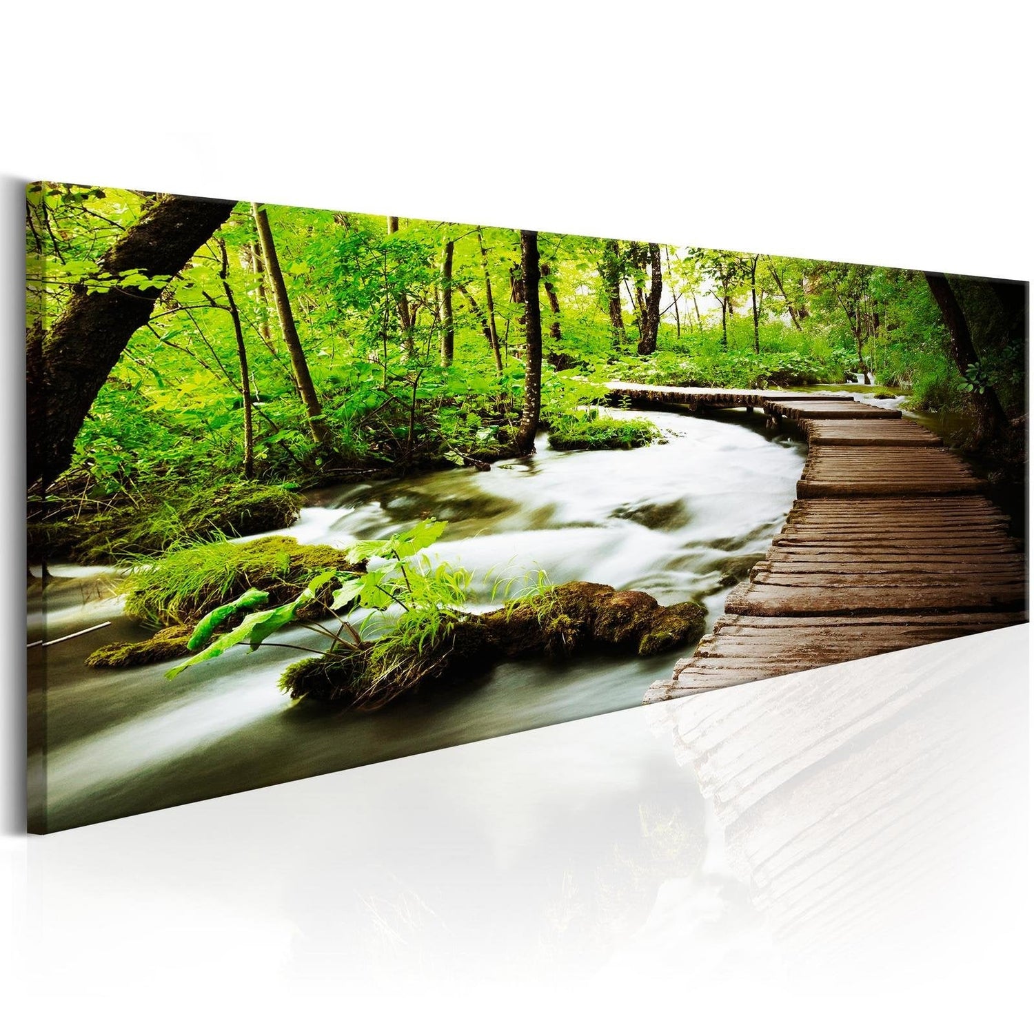 Stretched Canvas Landscape Art - Forest Song-Tiptophomedecor