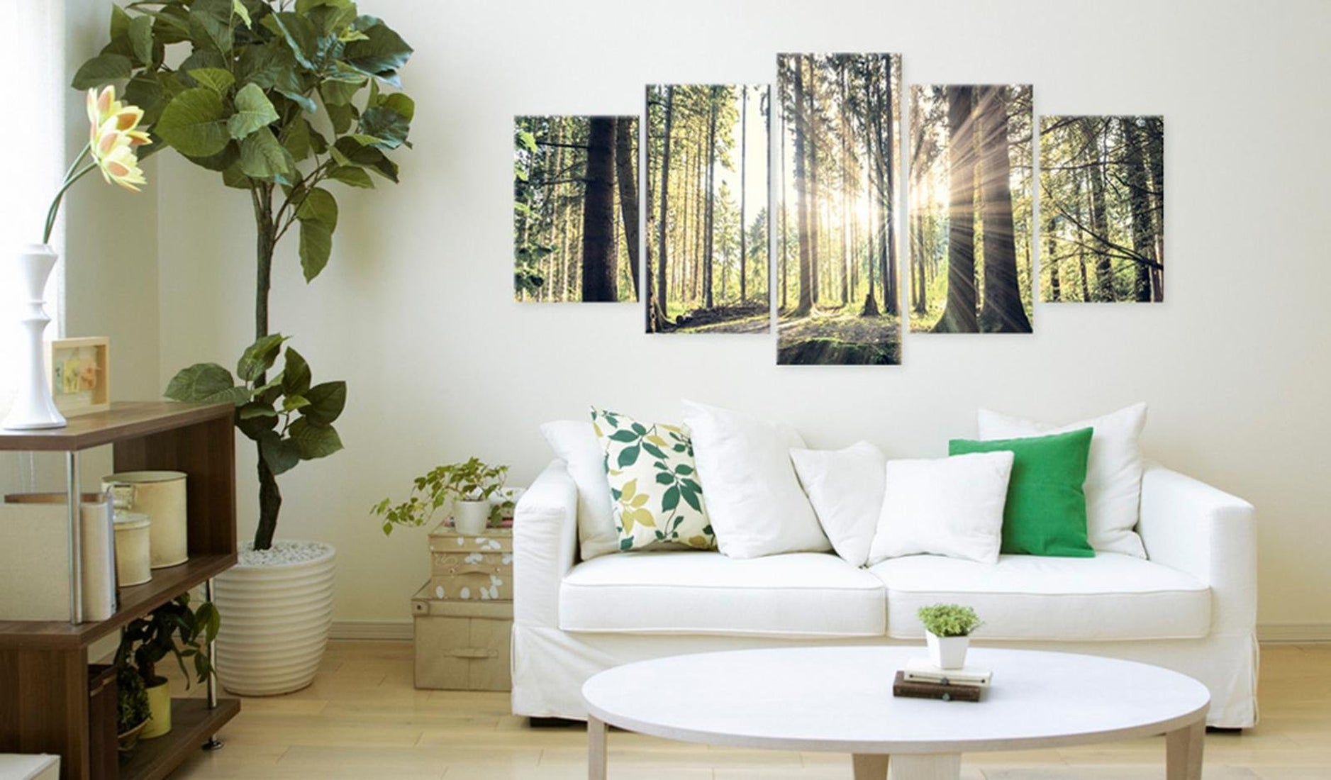 Stretched Canvas Landscape Art - Forest Temple-Tiptophomedecor