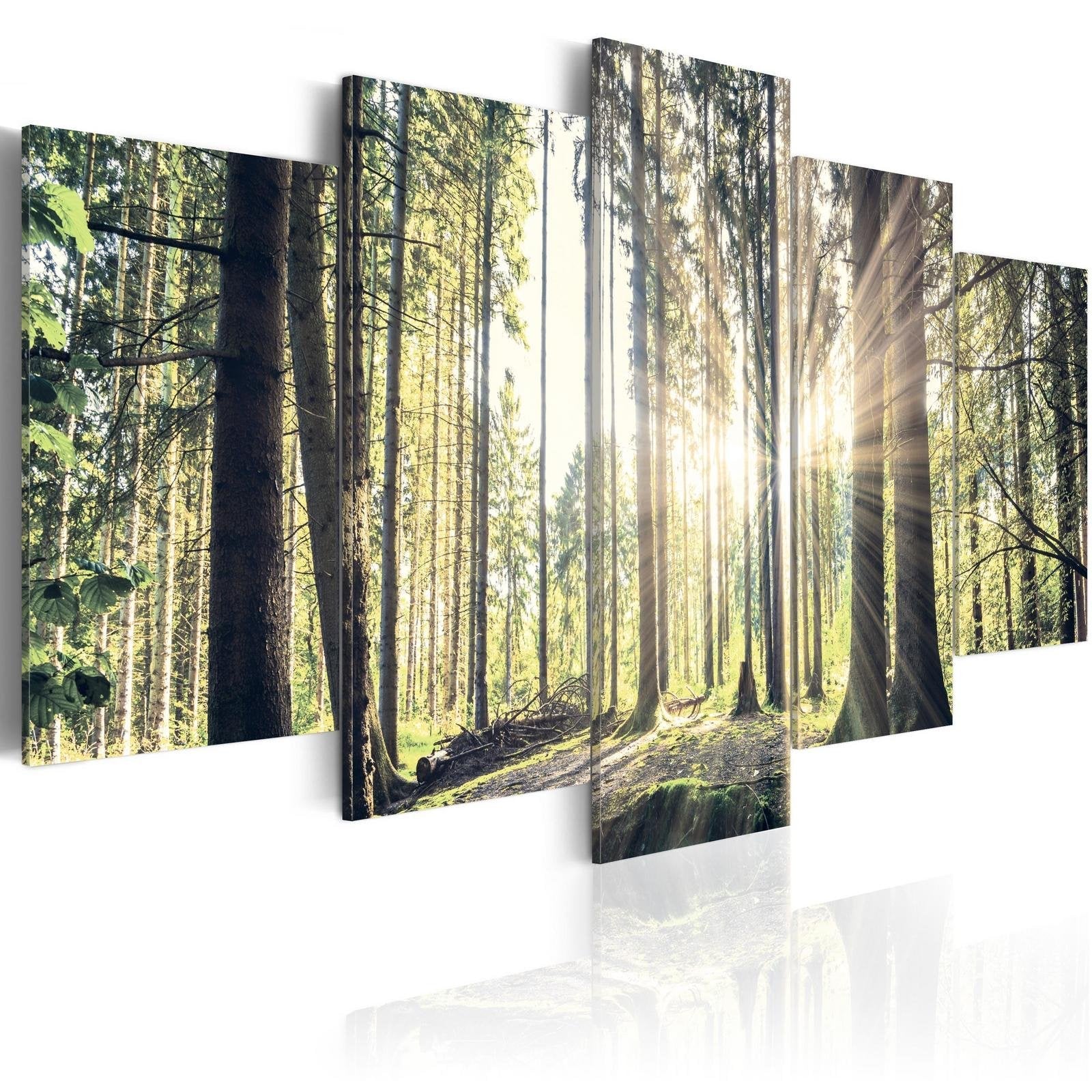 Stretched Canvas Landscape Art - Forest Temple-Tiptophomedecor