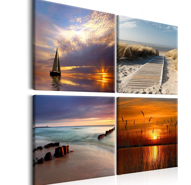Stretched Canvas Landscape Art - From Dusk To Dawn-Tiptophomedecor