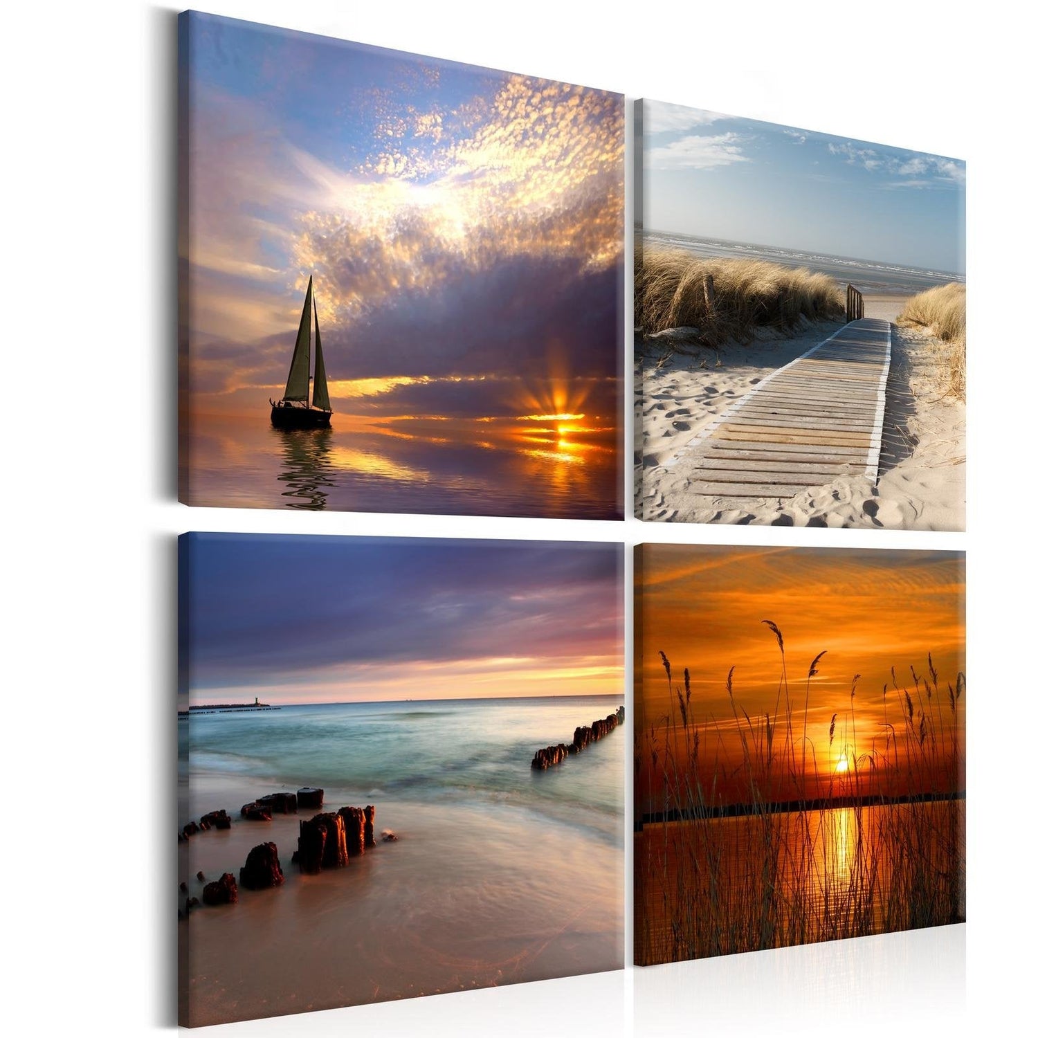 Stretched Canvas Landscape Art - From Dusk To Dawn-Tiptophomedecor