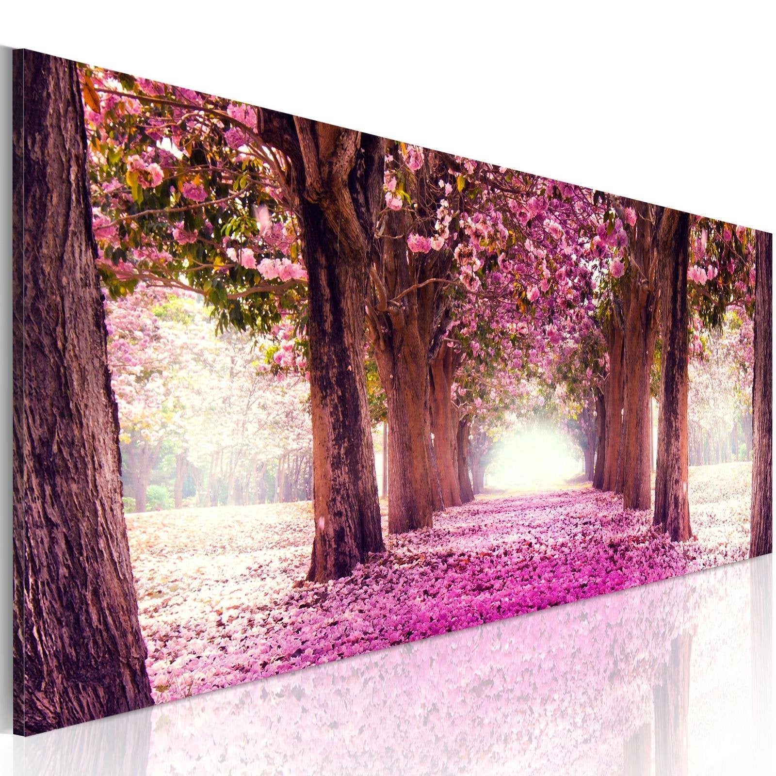 Stretched Canvas Landscape Art - Fuchsia Garden-Tiptophomedecor