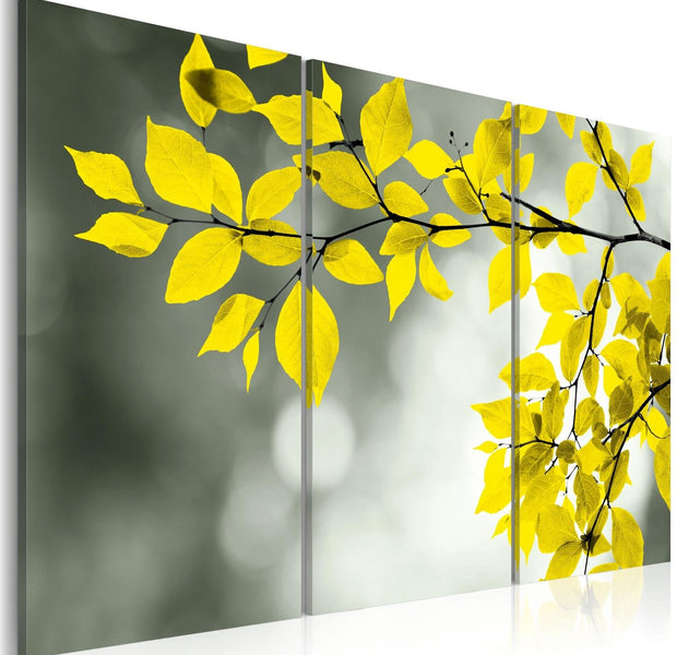 Stretched Canvas Landscape Art - Gold Sprig-Tiptophomedecor