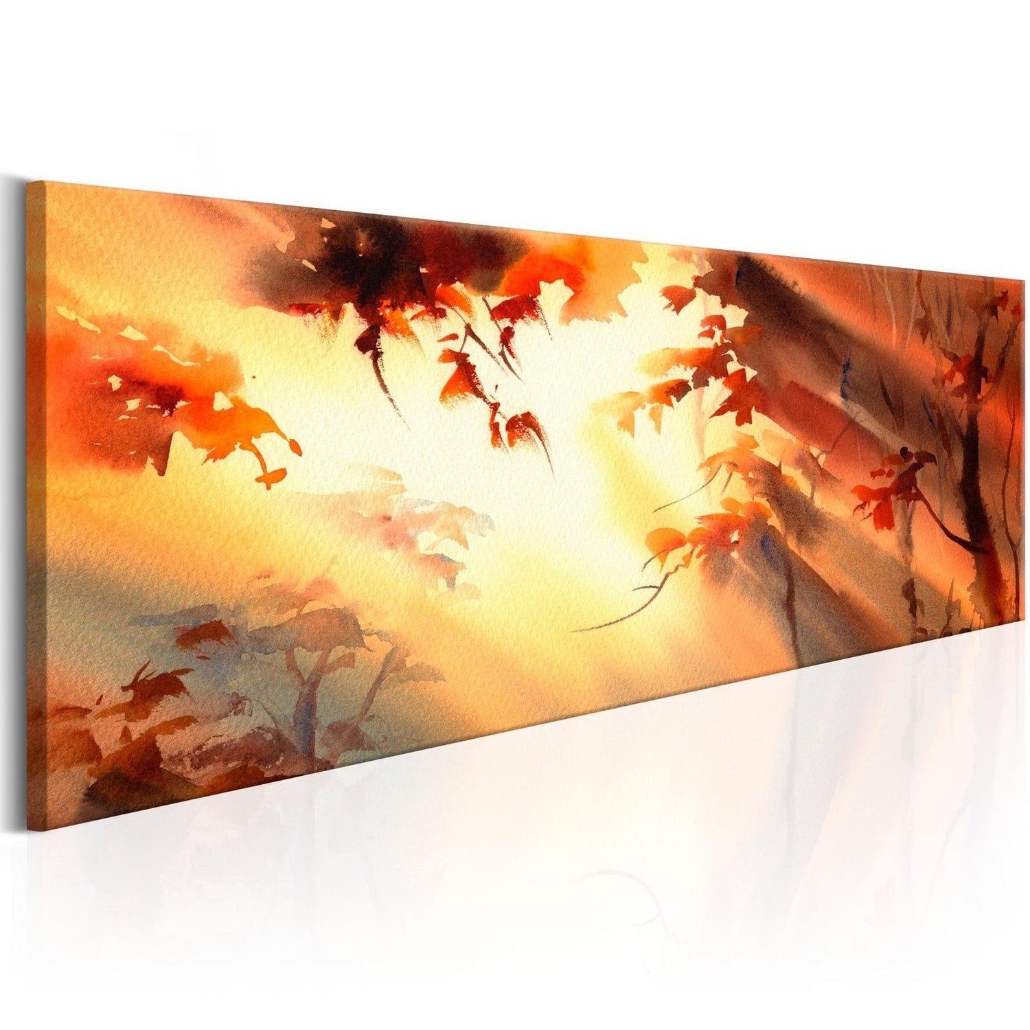 Stretched Canvas Landscape Art - Golden Forest-Tiptophomedecor