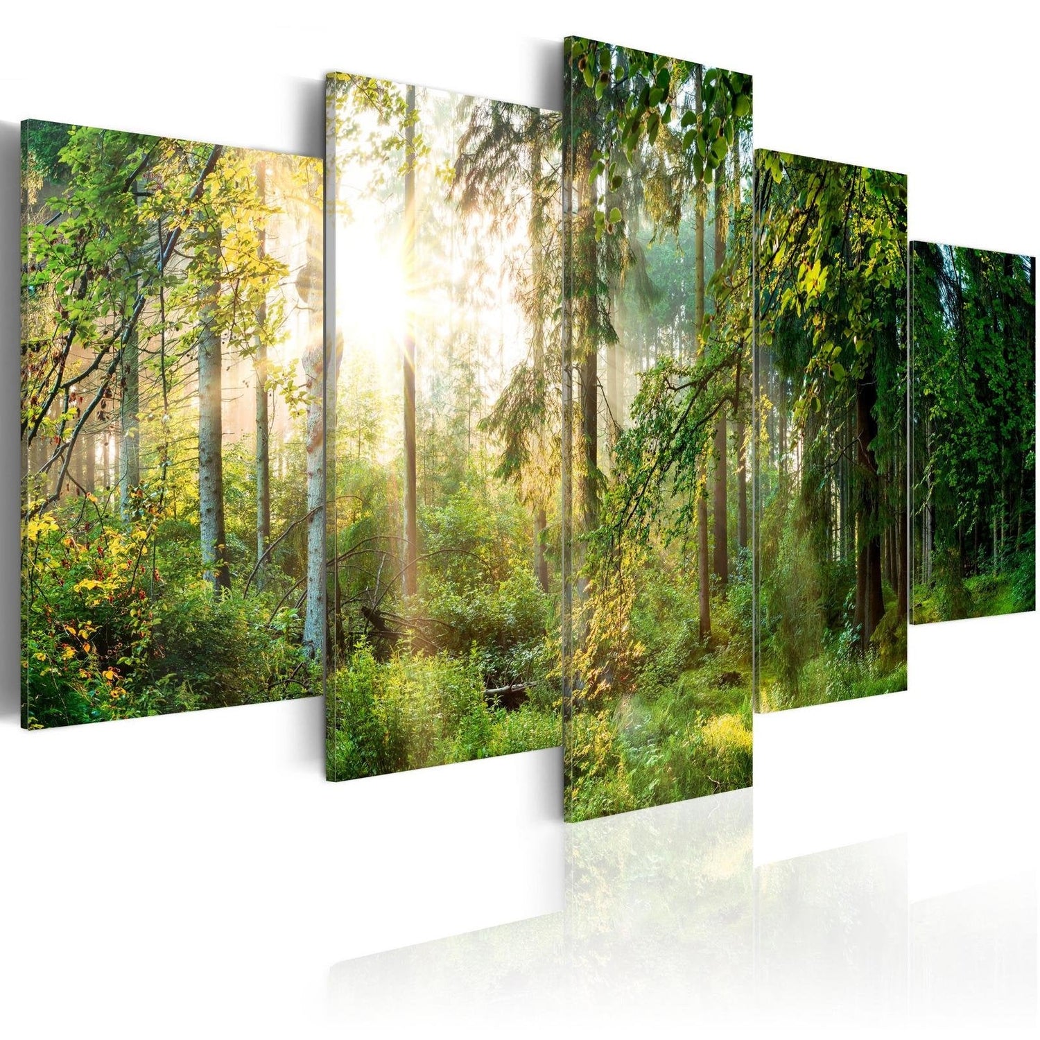Stretched Canvas Landscape Art - Green Sanctuary-Tiptophomedecor