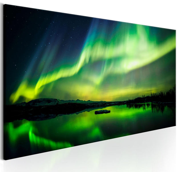Stretched Canvas Landscape Art - Green Sky-Tiptophomedecor