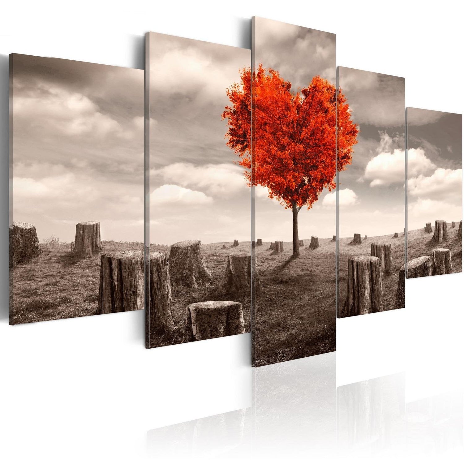 Stretched Canvas Landscape Art - Hill Of Lonely Hearts-Tiptophomedecor