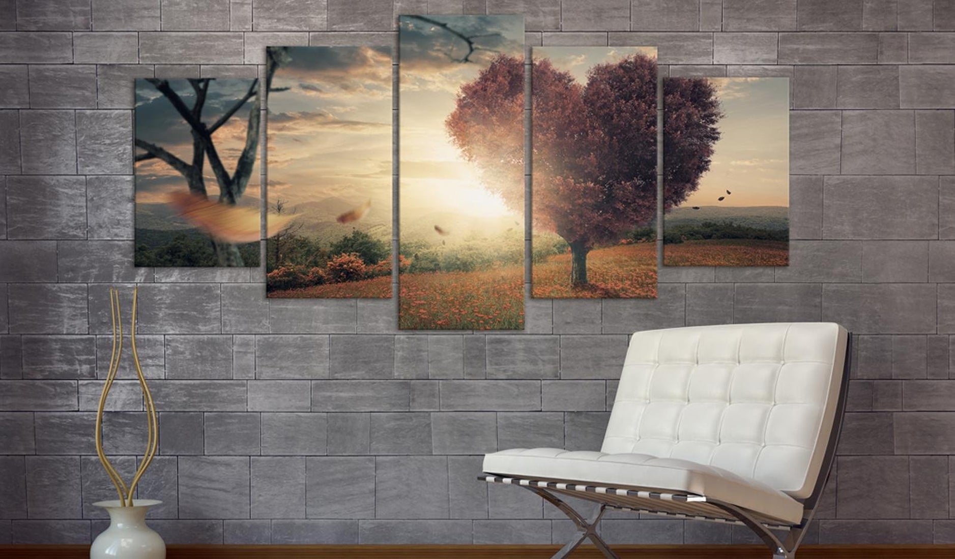 Stretched Canvas Landscape Art - Hill Of Lovers-Tiptophomedecor