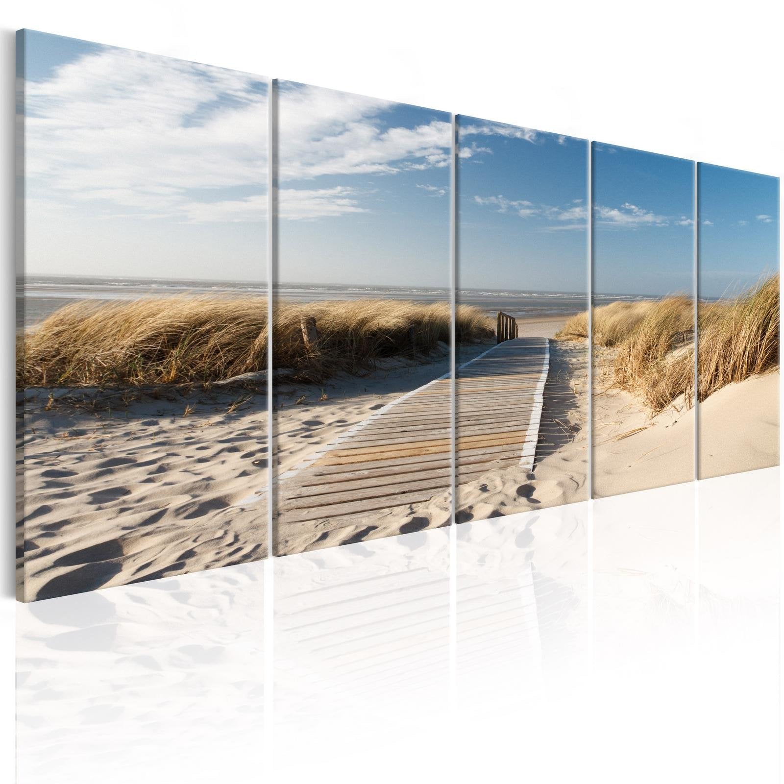 Stretched Canvas Landscape Art - Holiday At Sea-Tiptophomedecor