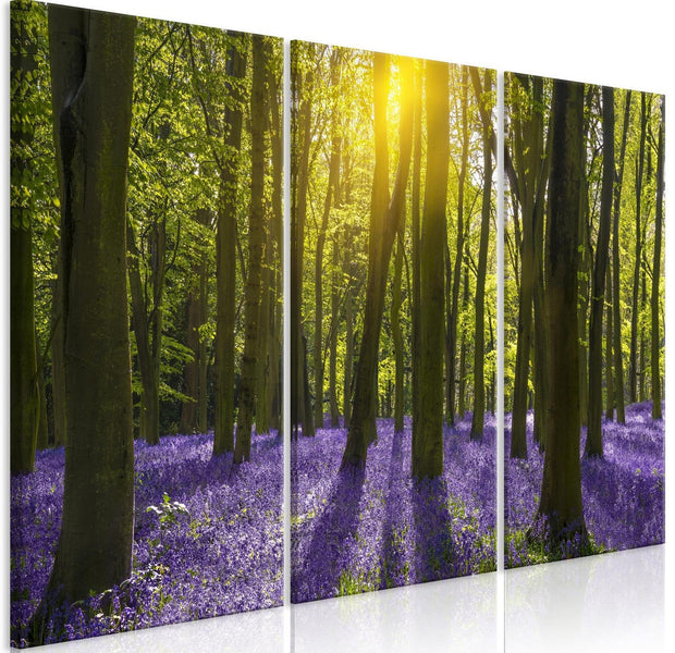 Stretched Canvas Landscape Art - Hyacinth Field-Tiptophomedecor