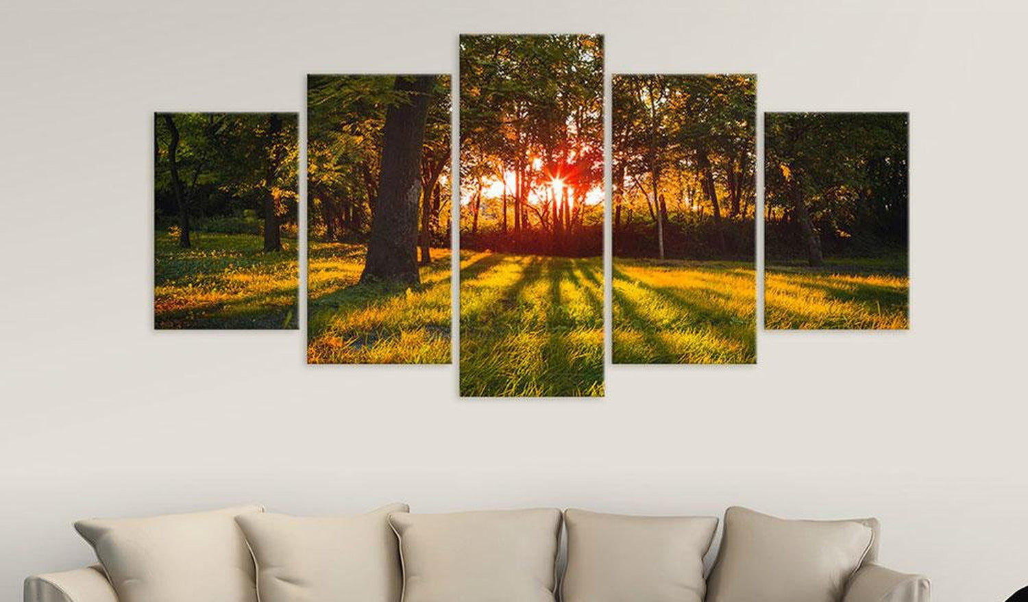 Stretched Canvas Landscape Art - In The Shade Of Forest-Tiptophomedecor