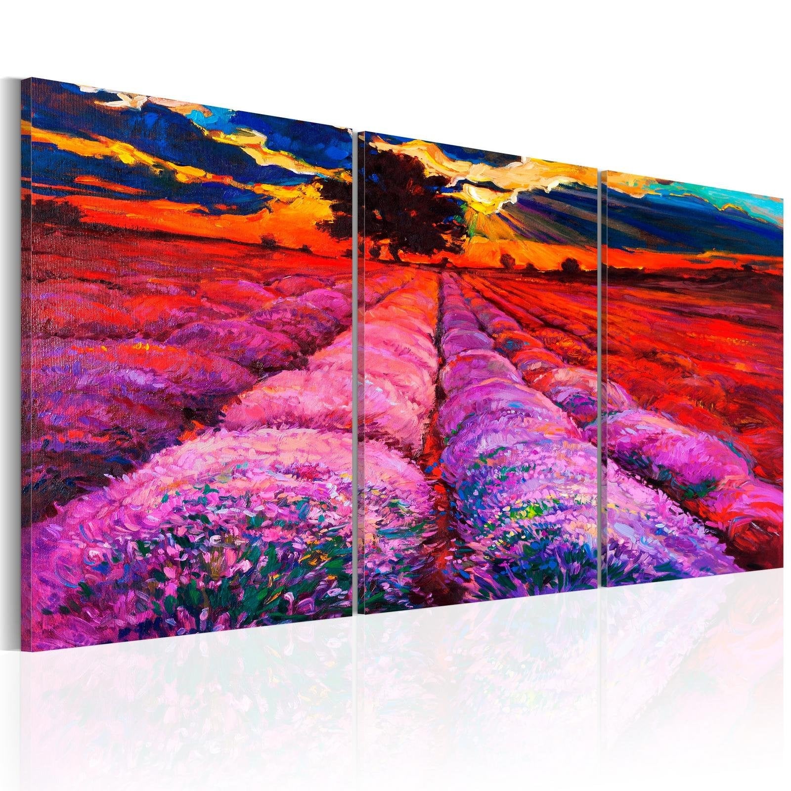Stretched Canvas Landscape Art - Land Of Colours-Tiptophomedecor