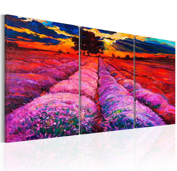 Stretched Canvas Landscape Art - Land Of Colours-Tiptophomedecor
