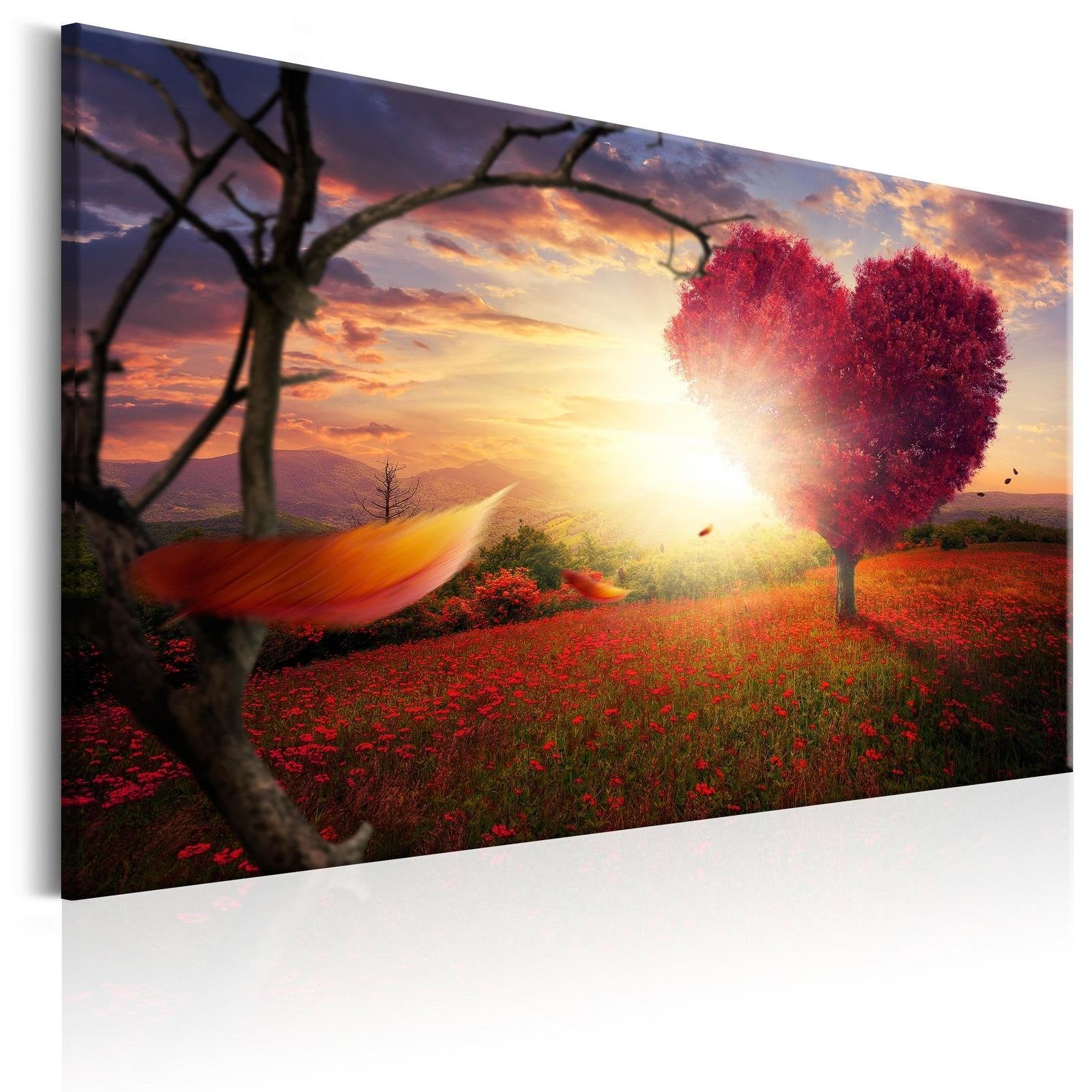 Stretched Canvas Landscape Art - Land Of Love-Tiptophomedecor