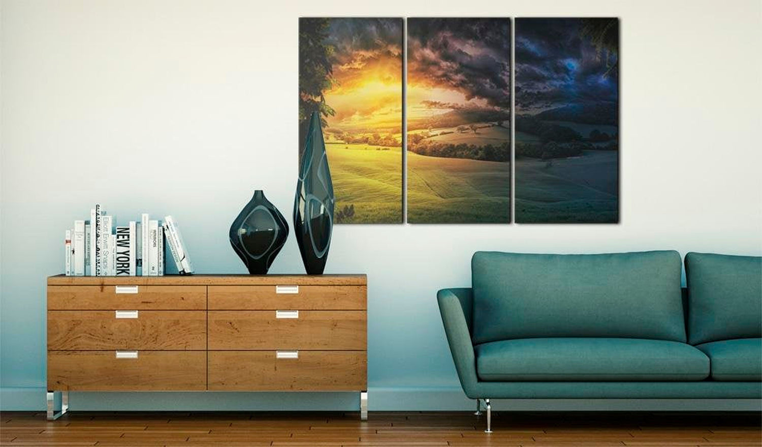 Stretched Canvas Landscape Art - Land Of The Rising Sun-Tiptophomedecor