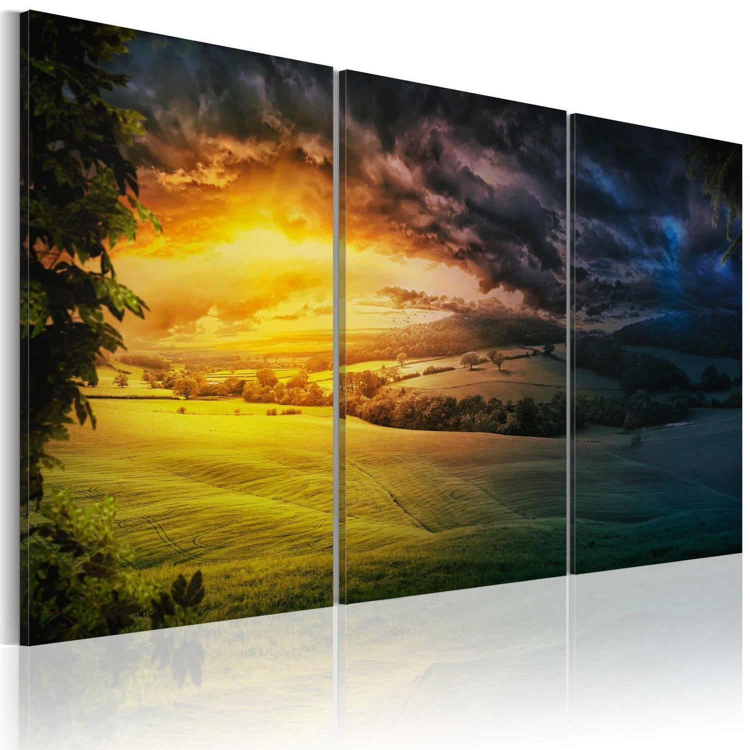 Stretched Canvas Landscape Art - Land Of The Rising Sun-Tiptophomedecor