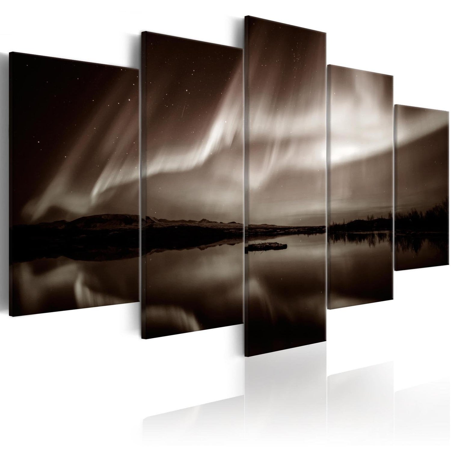Stretched Canvas Landscape Art - Light From The Sky 5 Piece-Tiptophomedecor