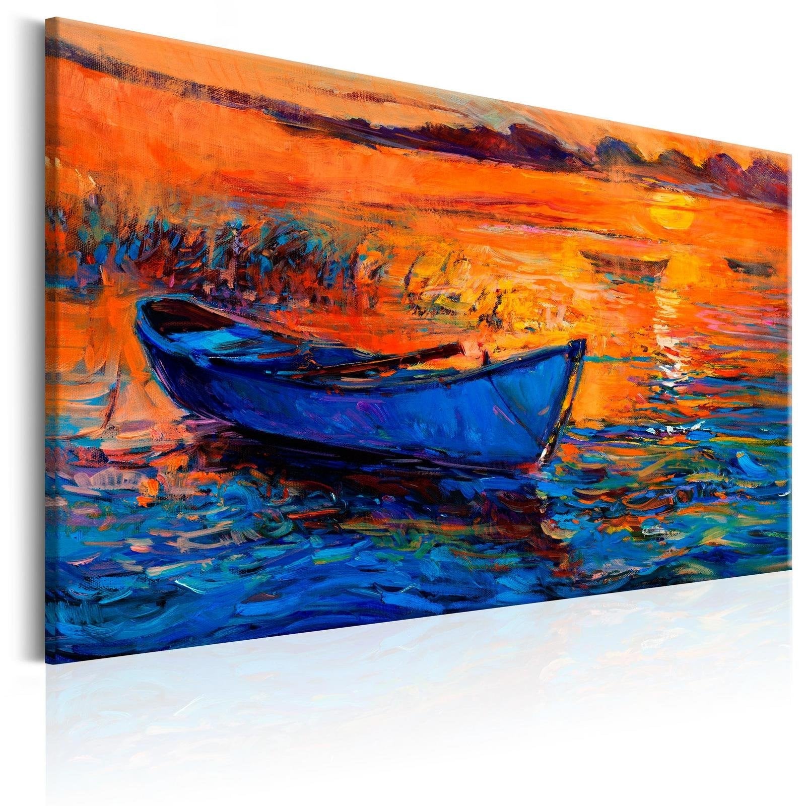 Stretched Canvas Landscape Art - Lonely Journey-Tiptophomedecor