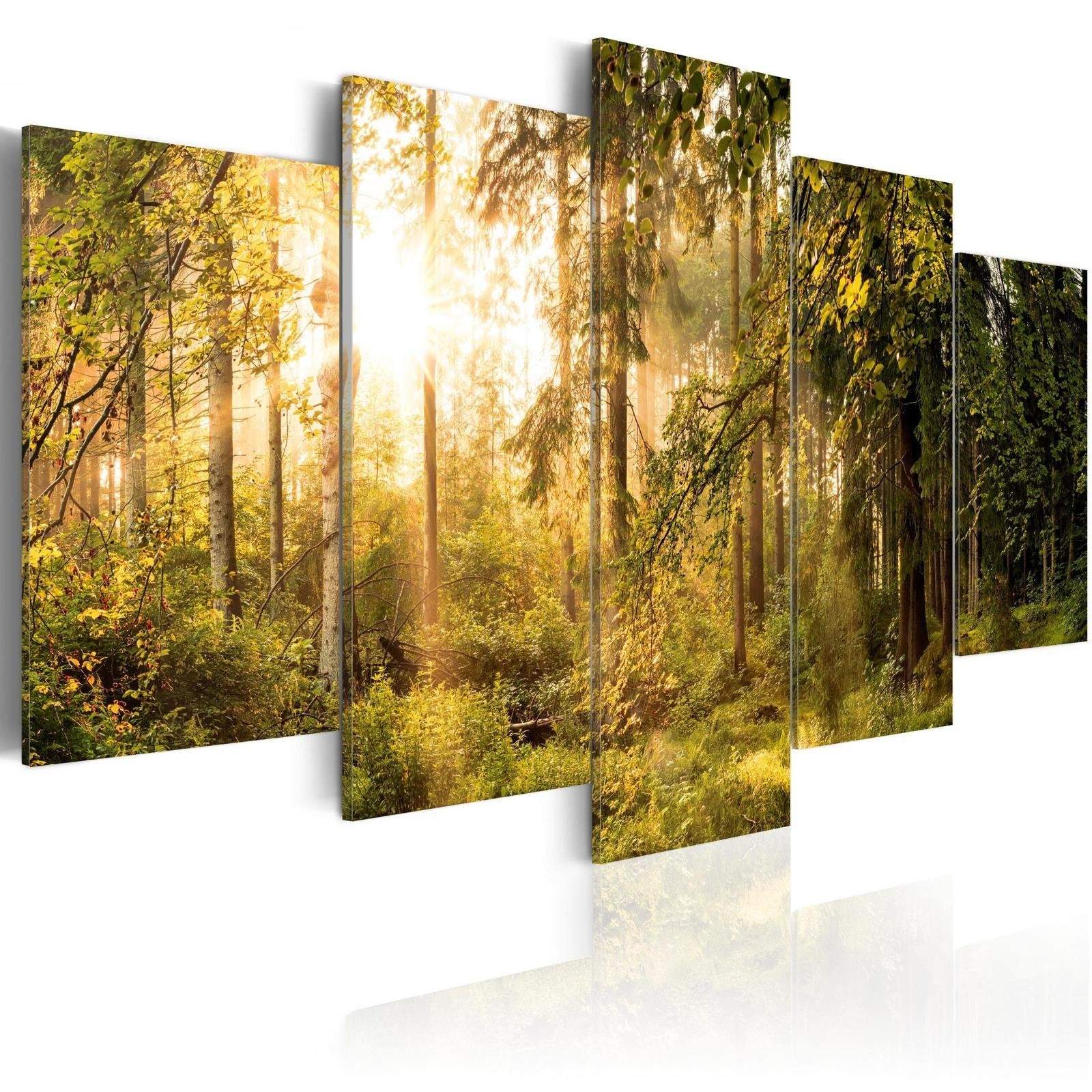 Stretched Canvas Landscape Art - Magic Of Forest-Tiptophomedecor