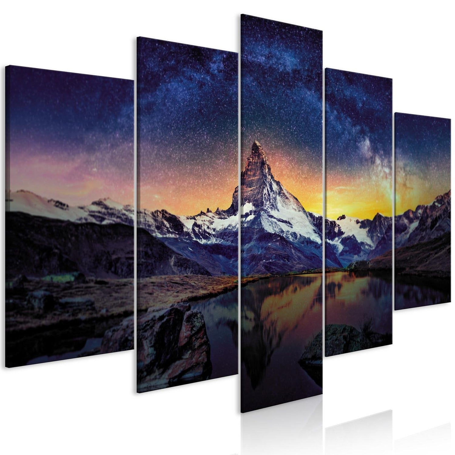 Stretched Canvas Landscape Art - Matterhorn Wide-Tiptophomedecor