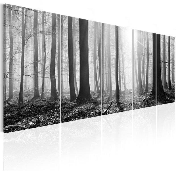 Stretched Canvas Landscape Art - Monochrome Forest-Tiptophomedecor