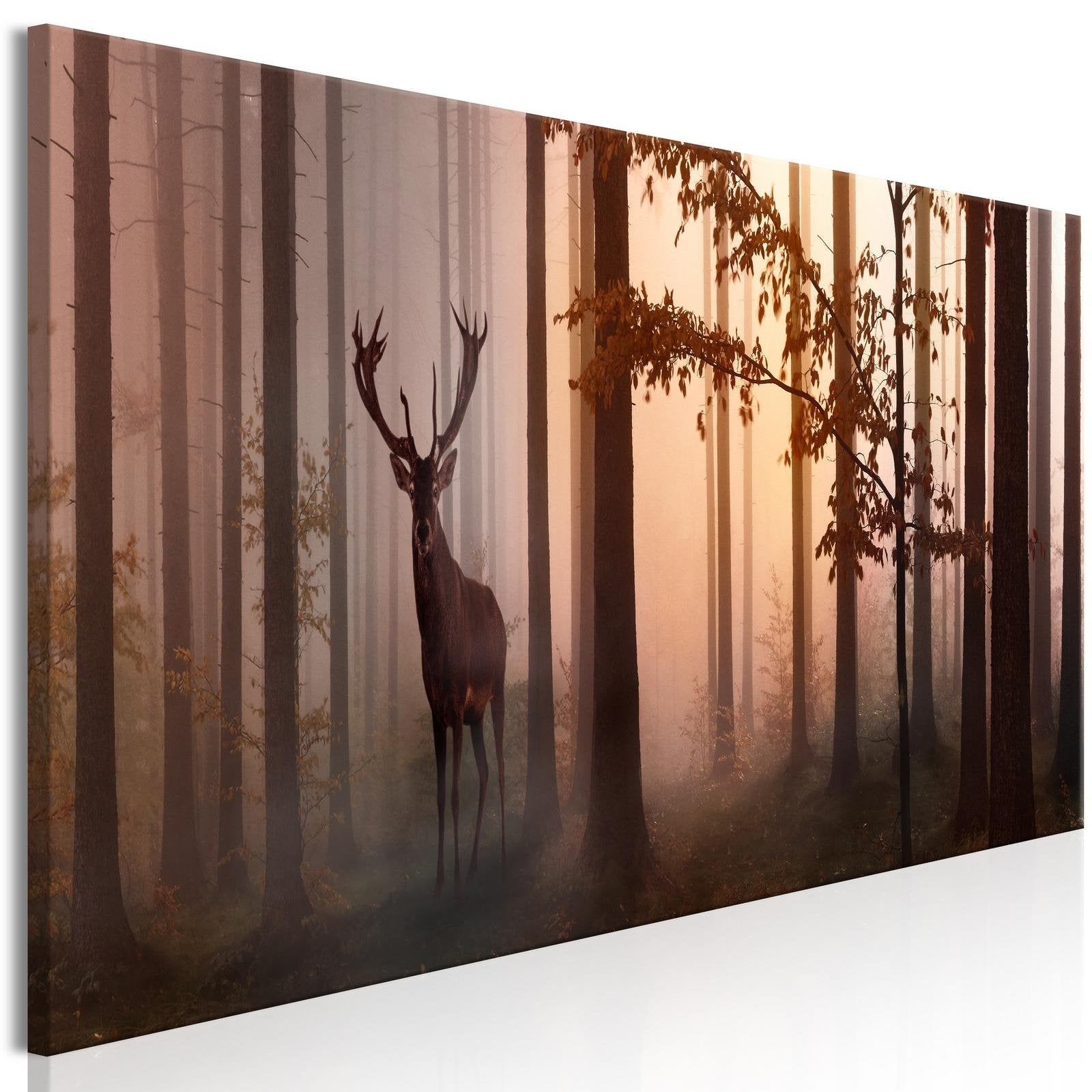 Stretched Canvas Landscape Art - Morning Narrow Brown-Tiptophomedecor