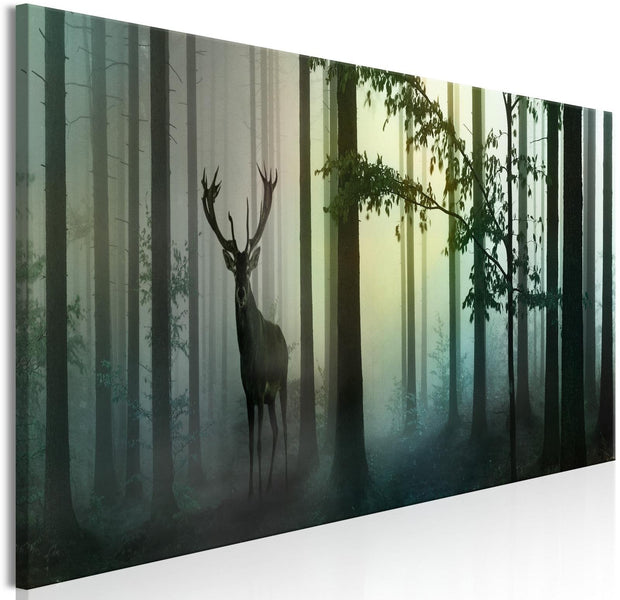 Stretched Canvas Landscape Art - Morning Narrow Green-Tiptophomedecor