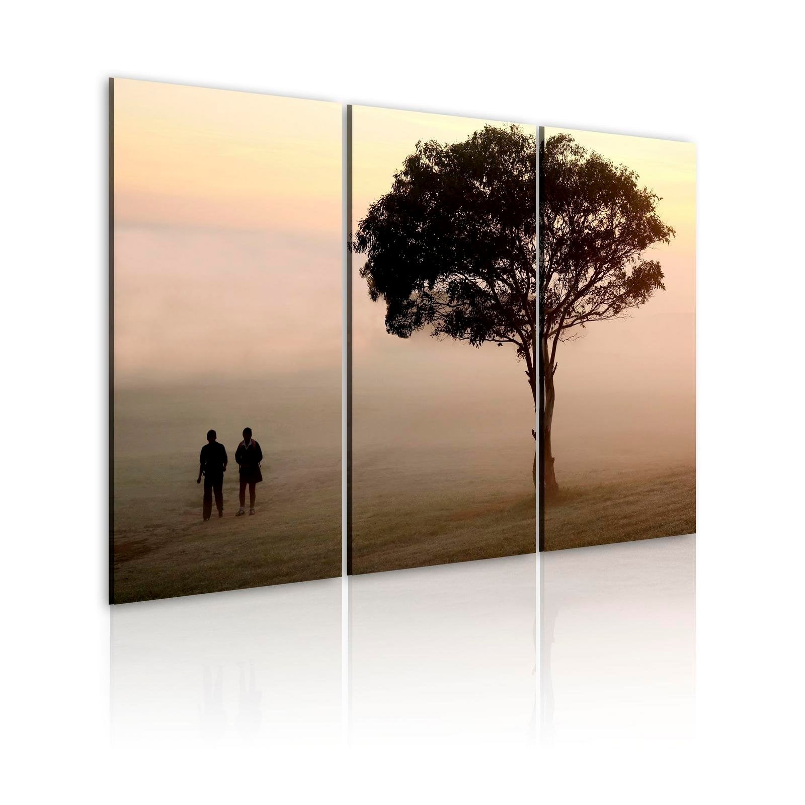 Stretched Canvas Landscape Art - Morning Walk-Tiptophomedecor