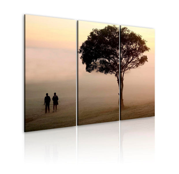Stretched Canvas Landscape Art - Morning Walk-Tiptophomedecor