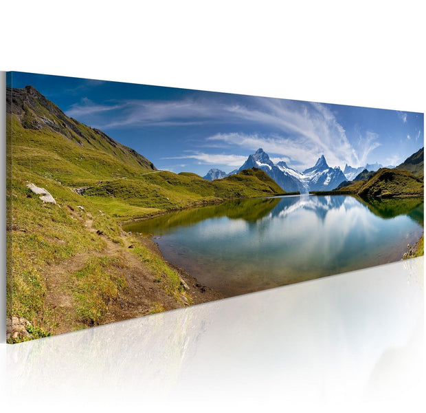 Stretched Canvas Landscape Art - Mountain Lake-Tiptophomedecor