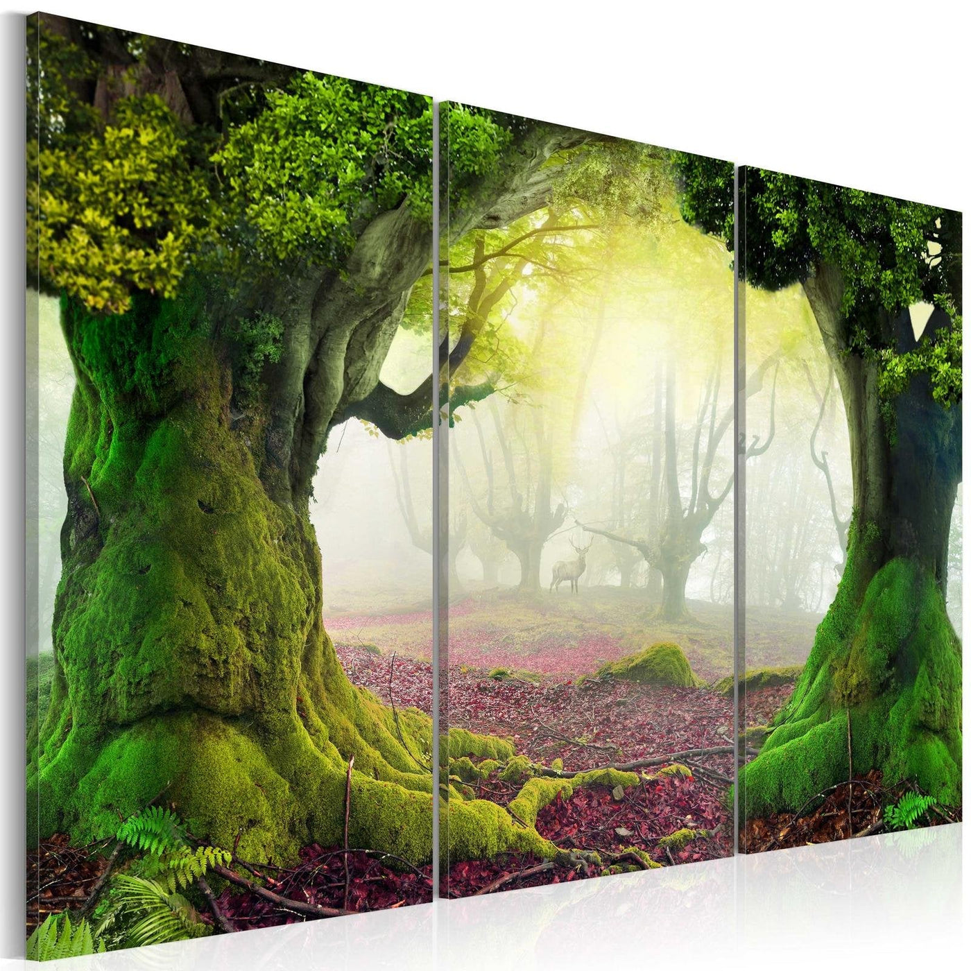 Stretched Canvas Landscape Art - Mysterious Forest 3 Piece-Tiptophomedecor