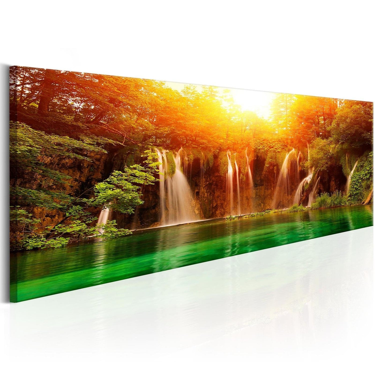 Stretched Canvas Landscape Art - Nature: Magnificent Waterfall-Tiptophomedecor