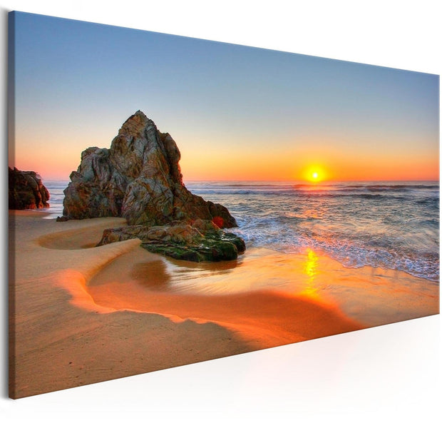 Stretched Canvas Landscape Art - New Day Narrow-Tiptophomedecor