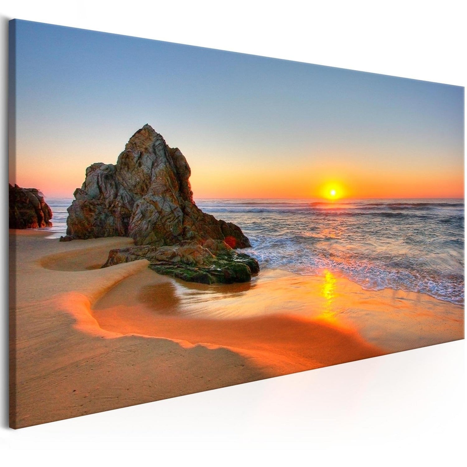 Stretched Canvas Landscape Art - New Day Narrow-Tiptophomedecor