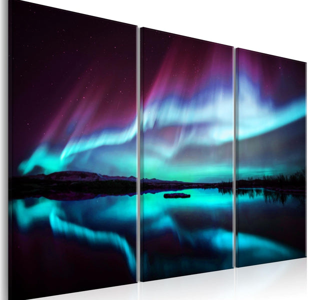 Stretched Canvas Landscape Art - Night Light 3 Piece-Tiptophomedecor