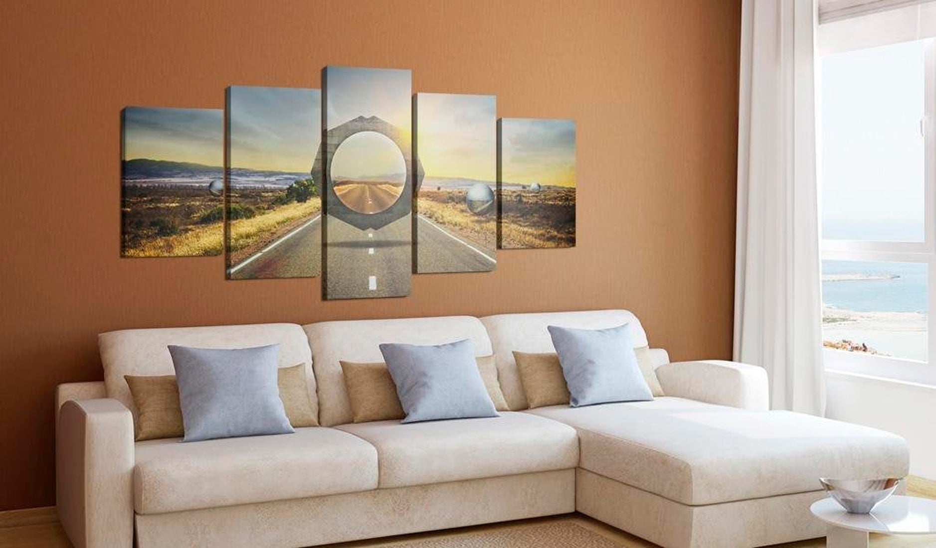 Stretched Canvas Landscape Art - On The Boundary Of Two Worlds-Tiptophomedecor