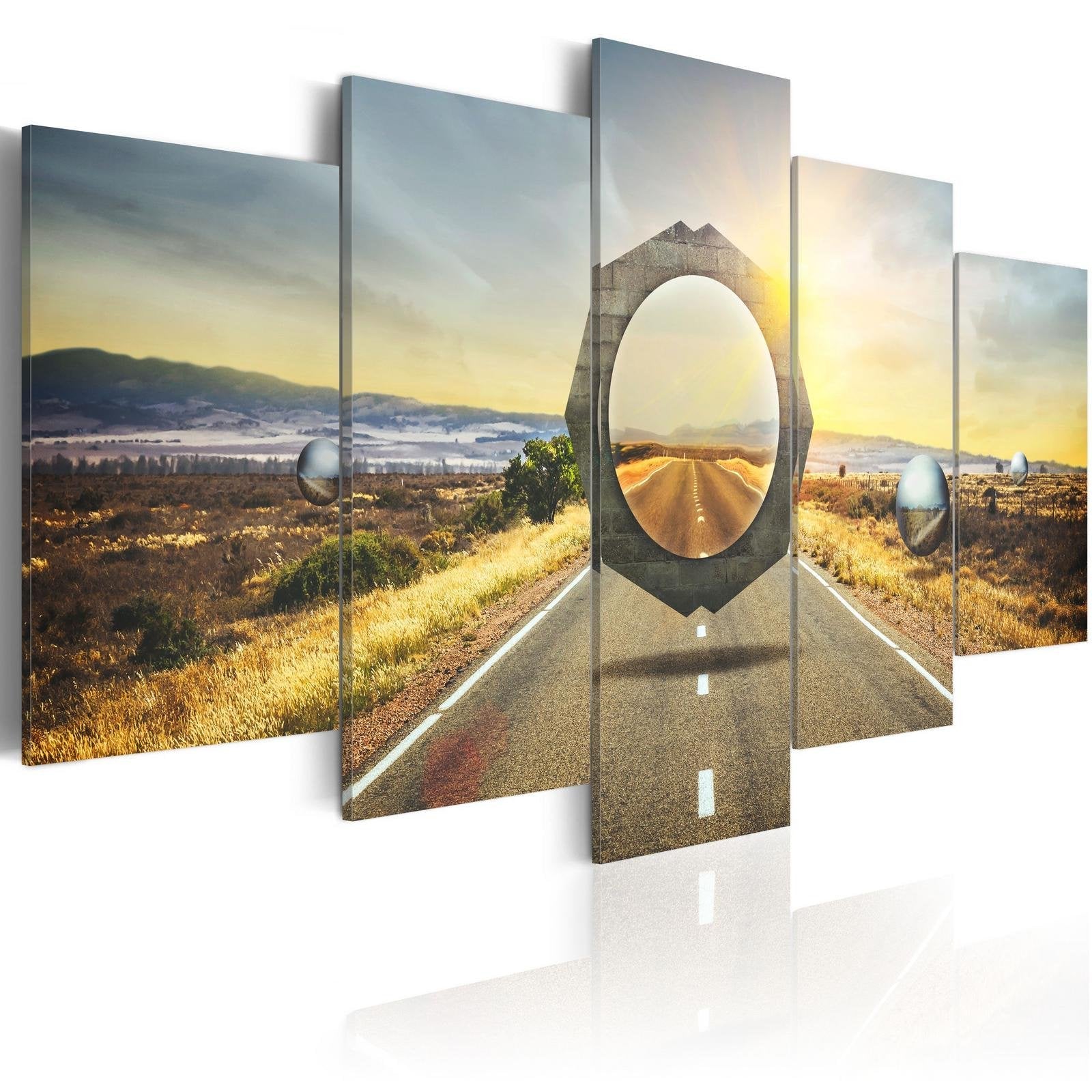 Stretched Canvas Landscape Art - On The Boundary Of Two Worlds-Tiptophomedecor