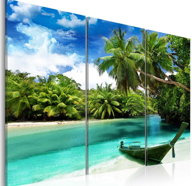 Stretched Canvas Landscape Art - On The Island Of Dreams-Tiptophomedecor
