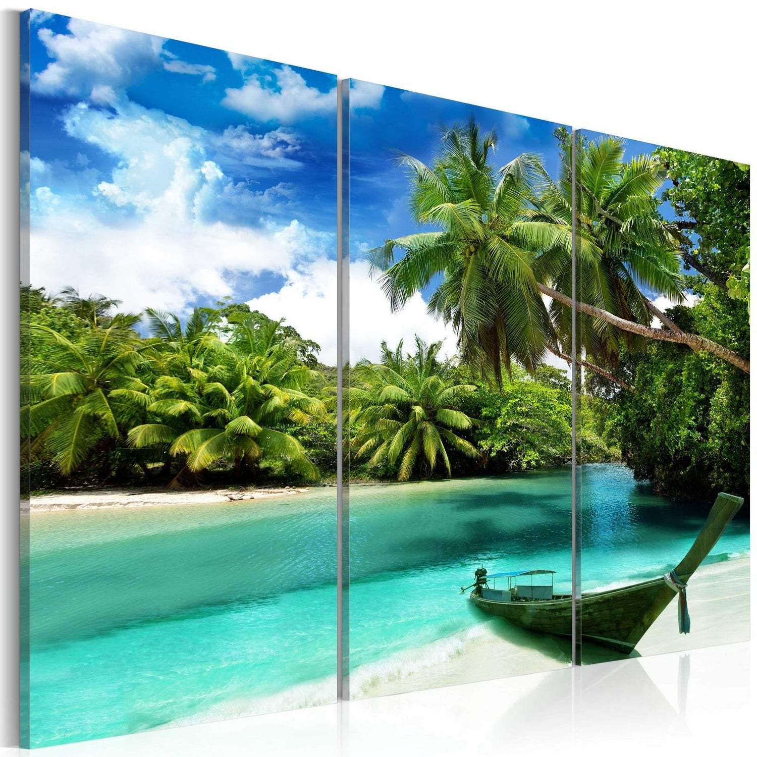 Stretched Canvas Landscape Art - On The Island Of Dreams-Tiptophomedecor