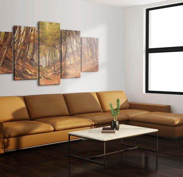 Stretched Canvas Landscape Art - Orange Autumn-Tiptophomedecor