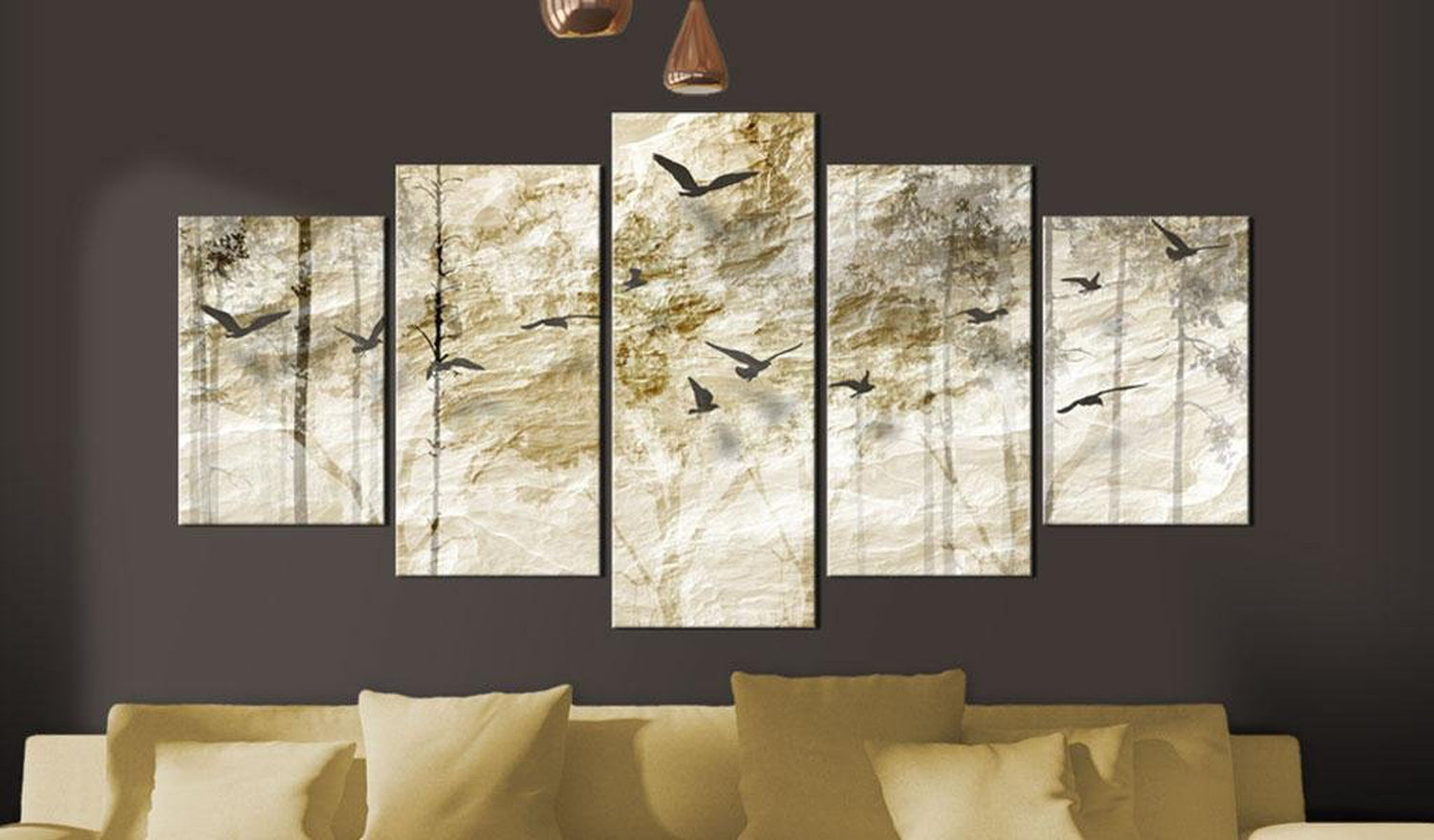 Stretched Canvas Landscape Art - Paper Forest-Tiptophomedecor
