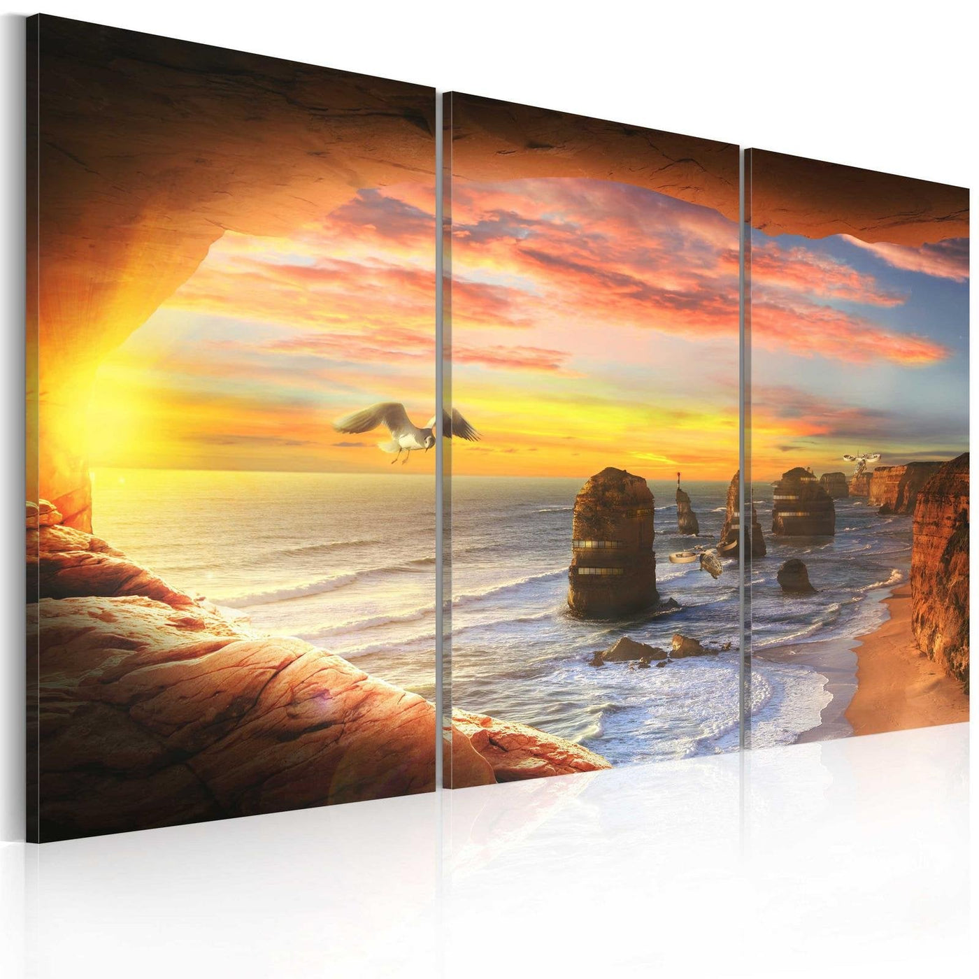 Stretched Canvas Landscape Art - Paradise Beach-Tiptophomedecor
