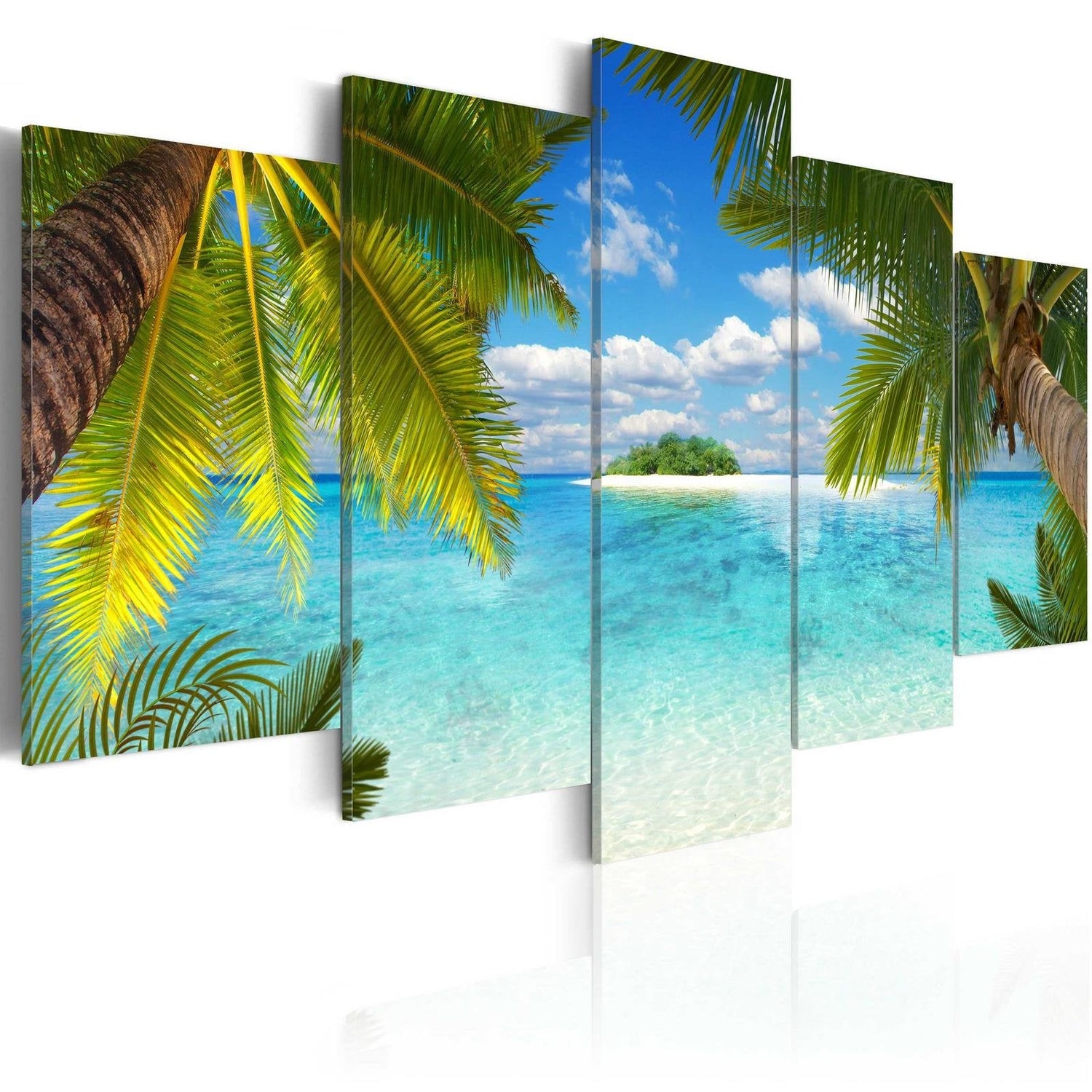 Stretched Canvas Landscape Art - Paradise Island-Tiptophomedecor