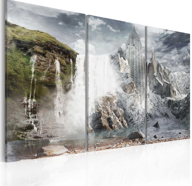 Stretched Canvas Landscape Art - Process Of Urbanization-Tiptophomedecor