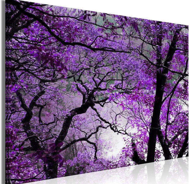 Stretched Canvas Landscape Art - Purple Afternoon Wide-Tiptophomedecor