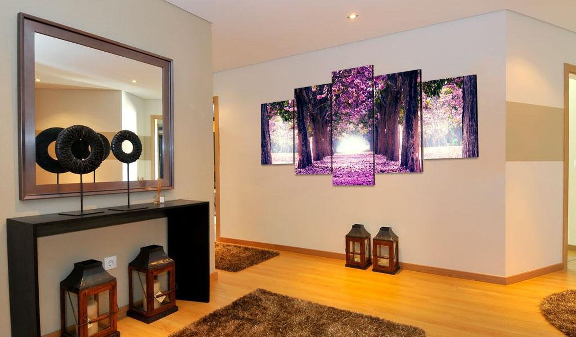 Stretched Canvas Landscape Art - Purple Avenue-Tiptophomedecor