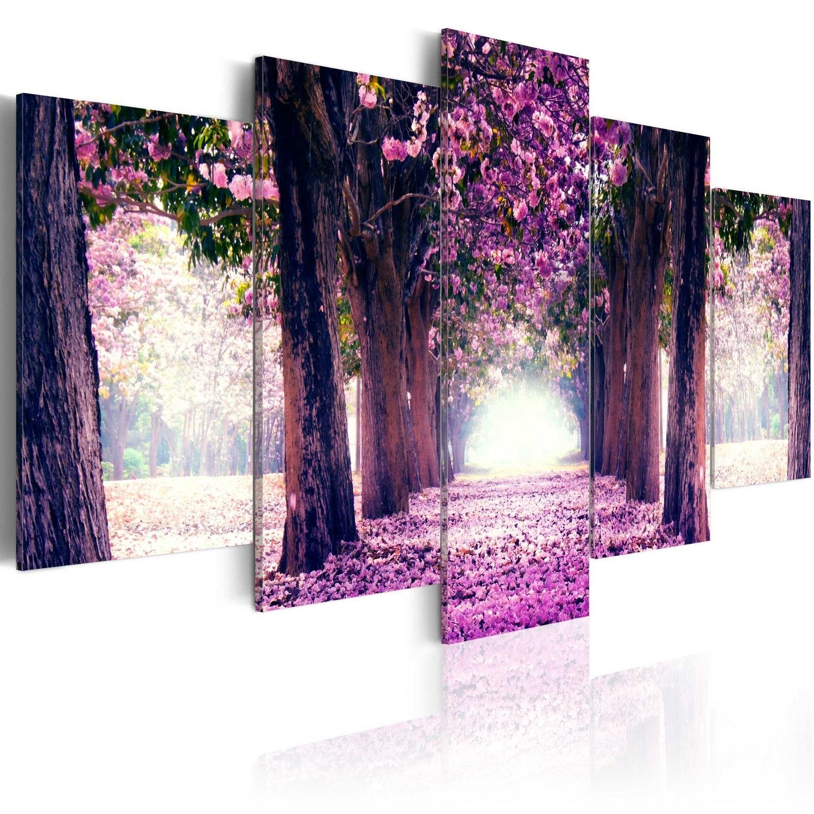 Stretched Canvas Landscape Art - Purple Avenue-Tiptophomedecor