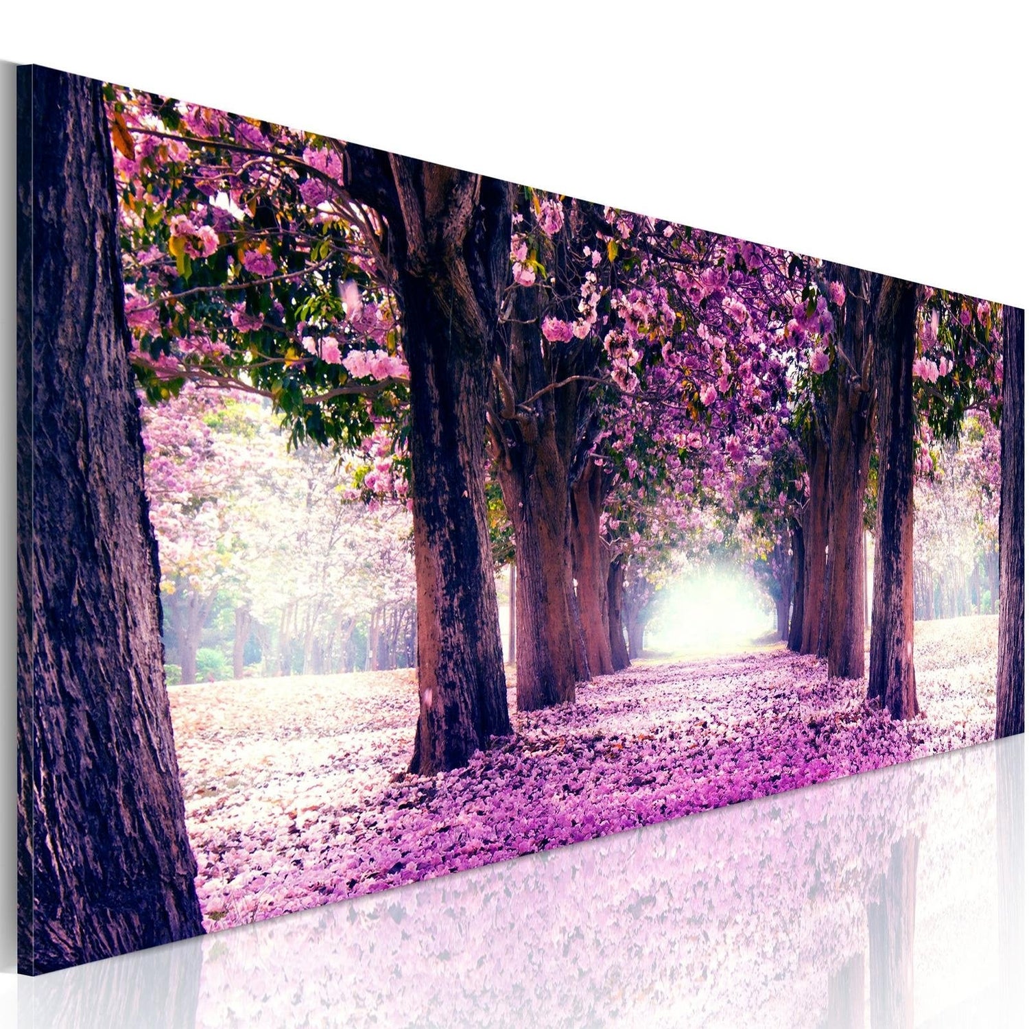 Stretched Canvas Landscape Art - Purple Spring-Tiptophomedecor